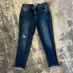 Flying Monkey Cuffed Stretch Boyfriend Jeans